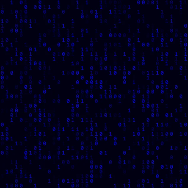 Matrix-Hintergrund Blau spärlicher binärer Hintergrund Mittlere Größe nahtloses Muster Eleganter Vektor — Stockvektor