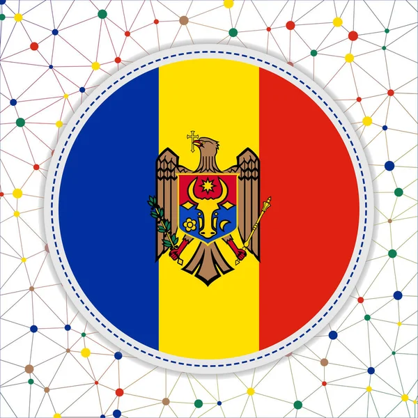 Σημαία της Μολδαβίας με φόντο το δίκτυο Μολδαβία υπογράψει Ελκυστική διανυσματική απεικόνιση — Διανυσματικό Αρχείο