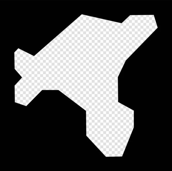Mapa de Stencil de Salt Island Mapa transparente simples e mínimo de Salt Island Preto retângulo com — Vetor de Stock