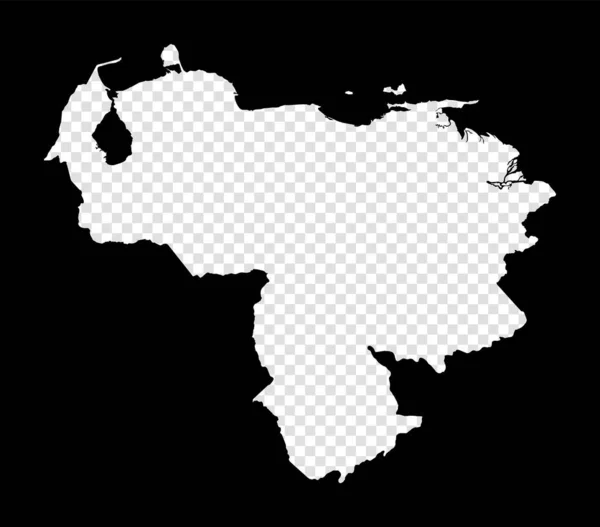 Mapa de Estêncil de Venezuela Mapa transparente simples e mínimo de Venezuela retângulo preto com corte —  Vetores de Stock