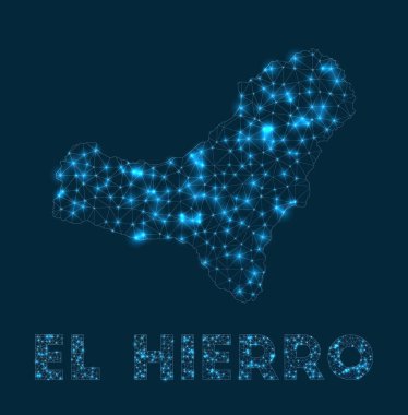 El Hierro ağ haritası adanın internet bağlantılarının soyut geometrik haritası ve