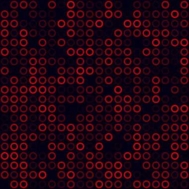 Fütüristik teknoloji deseni halka desenlerini doldurdu. Kırmızı renksiz arka plan şaşırtıcı.