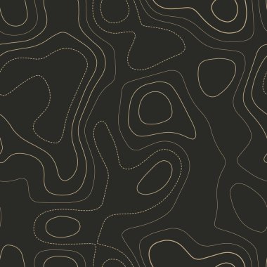 Abstract topography Actual topography map Seamless design Magnetic tileable isolines pattern