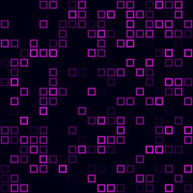 Futuristic tech background Sparse pattern of frames Magenta colored seamless background Stylish