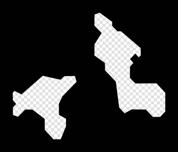 Трафаретная карта острова Купер Простая и минимальная прозрачная карта Чёрного прямоугольника острова Купер — стоковый вектор