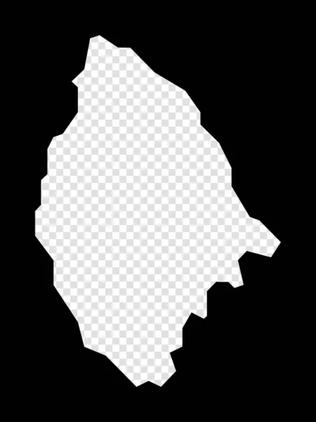 Карта La Digue Simple и минимальная прозрачная карта La Digue Black прямоугольник с вырезом — стоковый вектор