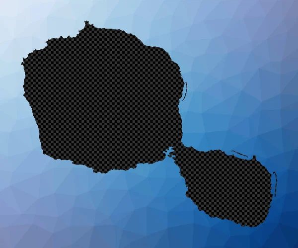Геометрическая карта Таити Трафарет формы Таити в стиле поли Очаровательный вектор острова Таити — стоковый вектор
