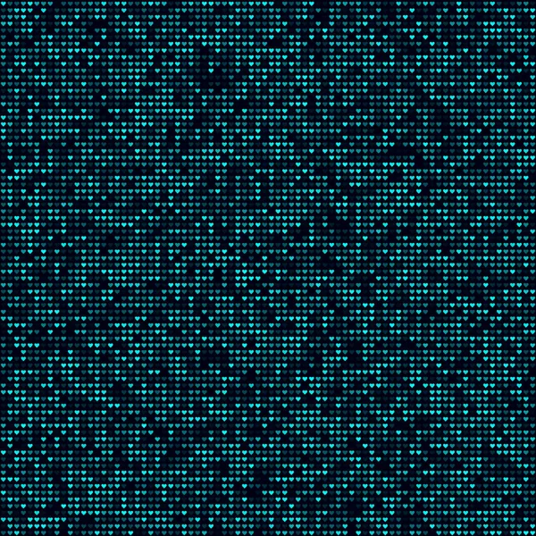 数字无缝图案心形填充图案青色无缝背景超b向量 — 图库矢量图片