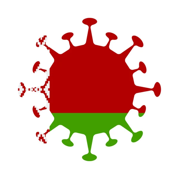 Térkép Belarus in virus shape Ország jel Vektor ábra — Stock Vector