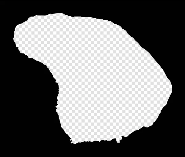 Mapa de Estêncil de Lanai Mapa transparente simples e mínimo de Lanai retângulo preto com forma de corte de — Vetor de Stock