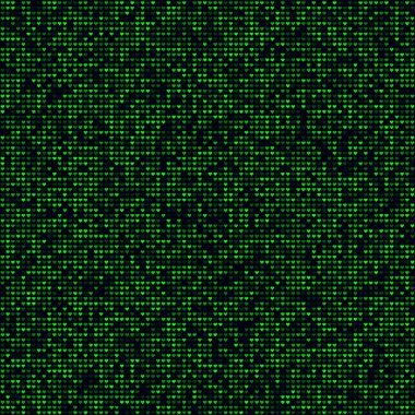 Kalplerin şablonu doldurulmuş teknik şablon Yeşil renksiz arkaplan ışınımlı vektör