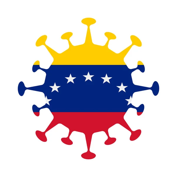 Flagge Venezuelas in Virusform — Stockvektor