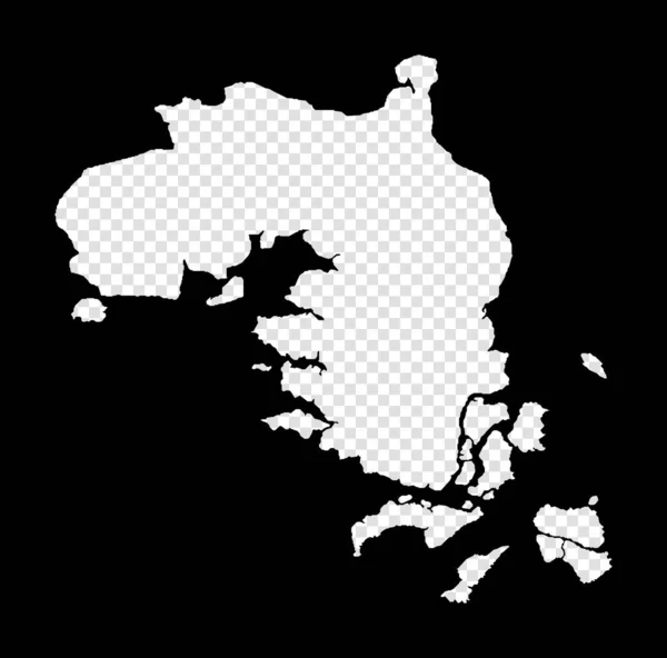 Mappa stencil dell'isola di Bintan Mappa trasparente semplice e minimale del rettangolo nero dell'isola di Bintan — Vettoriale Stock