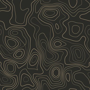 Contour çizgileri Gerçek topoğrafya haritası Kusursuz tasarım Hoş fayanslı izolinler şablon vektörü