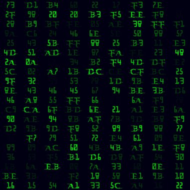 Dijital desen Yeşil Hexademical çiftler kusursuz desen Güzel arkaplan Harika