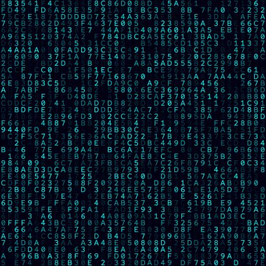 Matris arkaplan Cyan Hexademical arkaplan Orta boy pürüzsüz desen
