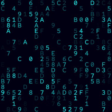 Dijital kapak Cyan seyrek hexademical arkaplan Küçük boyutlu dikişsiz desen İnanılmaz vektör