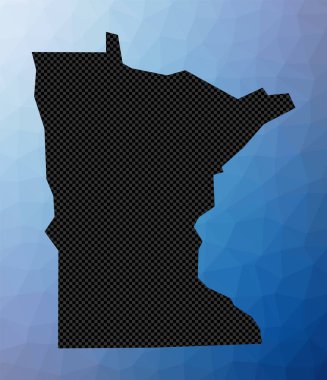 Minnesota geometrik haritası Minnesota 'nın düşük polinezya stili Sanatsal ABD durum vektörü
