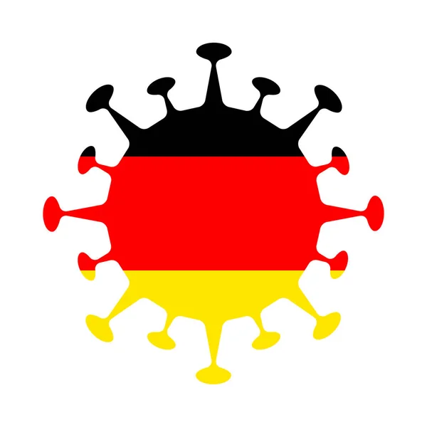 Прапор Німеччини у формі вірусу Country sign Vector illustration — стоковий вектор