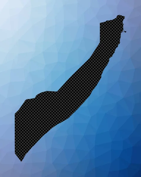 소말리아의 기하학 지도 Stencil shape of Somalia in low poly style Radiant country vector — 스톡 벡터