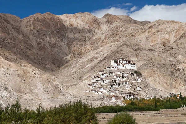 Chemrey kolostor Ladakh tibeti buddhista gompa hegyekben India — Stock Fotó