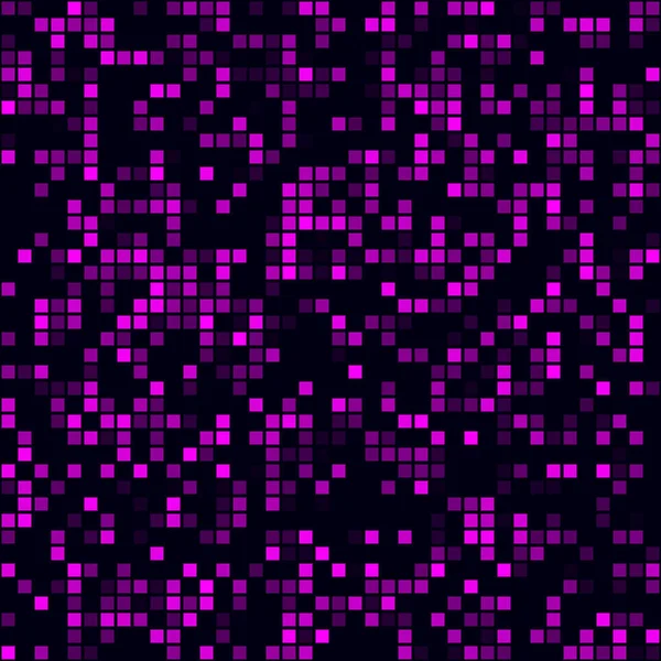 抽象的なデジタルパターン正方形のスパースパターンマゼンタ色のシームレスな背景現代 — ストックベクタ