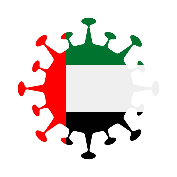Флаг ОАЭ в вирусной форме — стоковый вектор