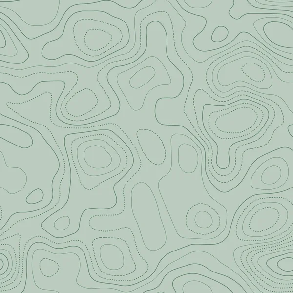 Superbe topographie Carte topographique actuelle dans les tons verts design sans couture carrelable extatique — Image vectorielle