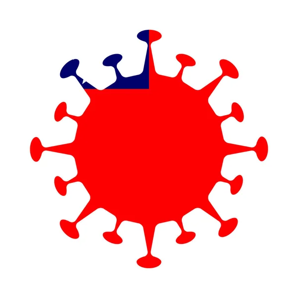 Drapeau de Samoa en forme de virus Signe pays Illustration vectorielle — Image vectorielle