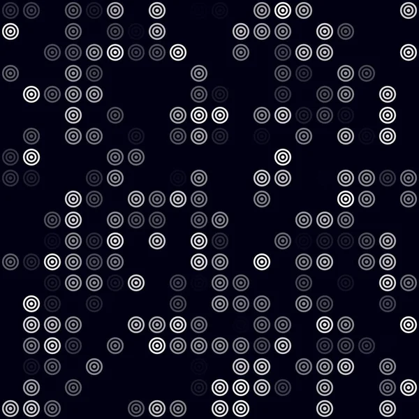 Technische achtergrond Sparse patroon van meerdere ringen Wit gekleurde naadloze achtergrond Stijlvolle vector — Stockvector