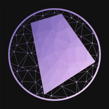 Rhode Island simgesi, Amerika Birleşik Devletleri Rhode Island simgesinin çokgen haritası Geometrik stilde