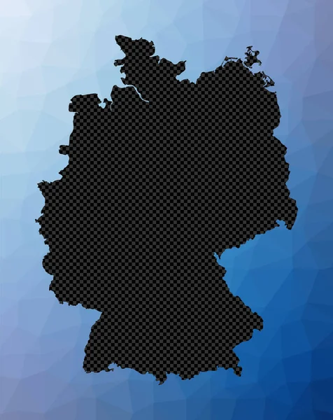 Alemania mapa geométrico Plantilla forma de Alemania en bajo estilo poli País artístico vector — Vector de stock