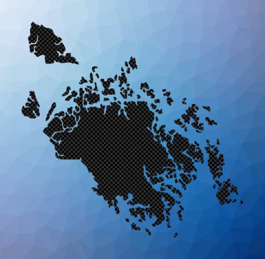 Cat Ba Adası Geometrik Haritası Kedi Ba Adası 'nın düşük polimerli Yaratıcı Ada şekli