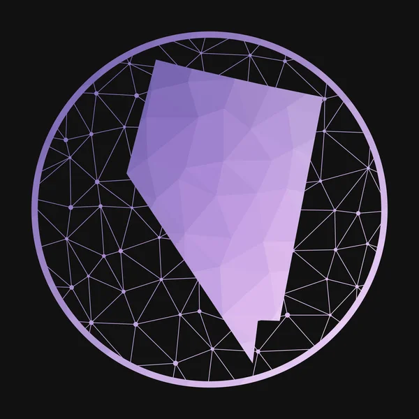 Icône Nevada Carte vectorielle polygonale de l'icône us state Nevada dans un style géométrique La carte us state — Image vectorielle