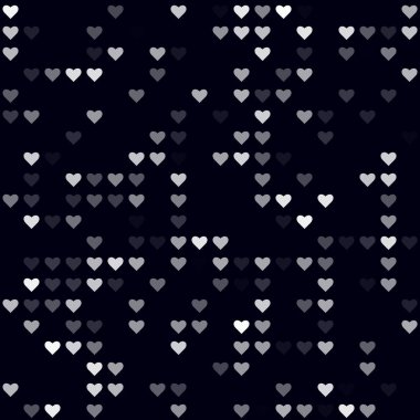 Digital seamless pattern Sparse pattern of hearts White colored seamless background Powerful clipart