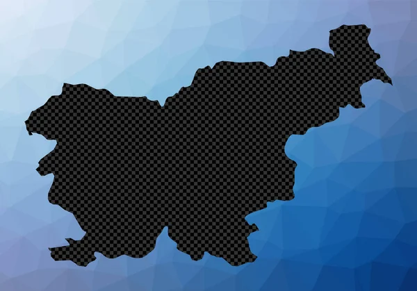 Slovenya geometrik haritası Slovenya 'nın düşük polimerli Stencil şekli Şaşırtıcı ülke vektörü — Stok Vektör