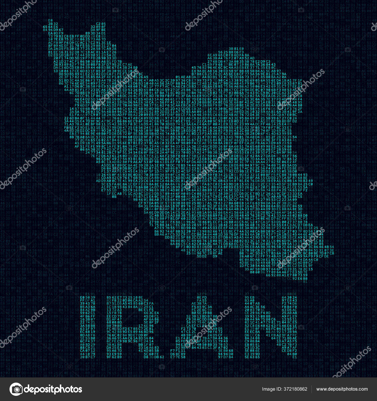 Iran tech kaart Land symbool in digitale stijl Cyberkaart van Iran met ...