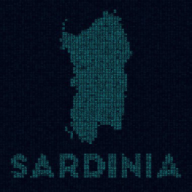 Sardunya teknoloji haritası ada adı Trendy olan dijital siber Sardunya haritası