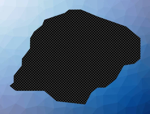 Inisheer geometriai térkép Inisheer stencil alakja alacsony poli stílusban Erőteljes szigetvektor — Stock Vector