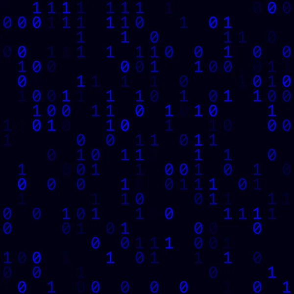 Abstrait Technologie Arrière-plan Bleu clairsemé fond binaire Petit motif sans couture Élégant — Image vectorielle
