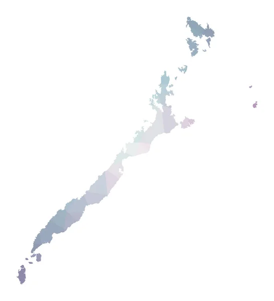 Palawan岛翡翠紫水晶色几何图的多边形图 — 图库矢量图片