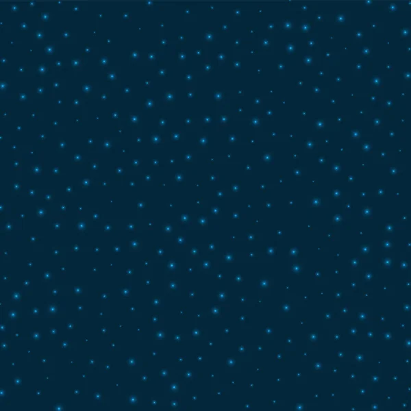 Fond étoilé Étoiles uniformément dispersées sur fond bleu espace Incroyable couverture de l'espace lumineux — Image vectorielle
