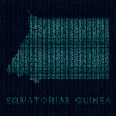 Ekvator Ginesi Teknoloji Haritası Ülke sembolü ile Ekvator Ginesi Siber Haritası