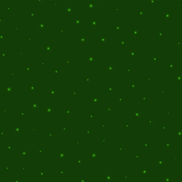 Csillagos háttér Csillagok ritkán szétszórva zöld háttér Csodálatos izzó tér lefedése Kiváló — Stock Vector