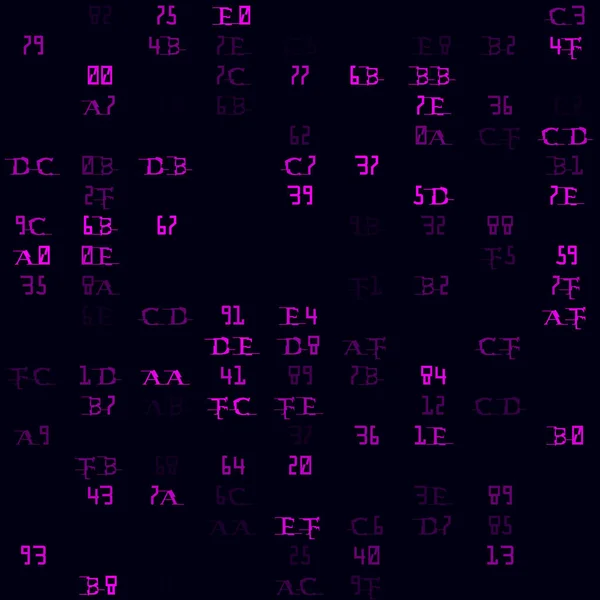 Abstraktní technologie vzor Purpurová řídké hexademické páry bezešvé vzor podmanivé — Stockový vektor