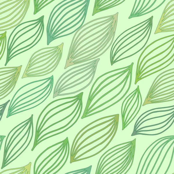 Stilize yapraklar yeşil seamless modeli