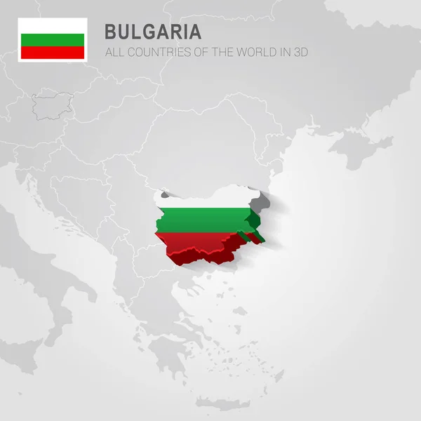 Bulgaristan ve komşu ülkelerde. Avrupa yönetim Haritası.