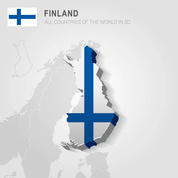 Finlandiya ve komşu ülkelerde. Avrupa yönetim Haritası.