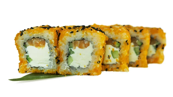 Macro shot di sushi. Ristorante giapponese, sushi, tradizione orientale . — Foto Stock