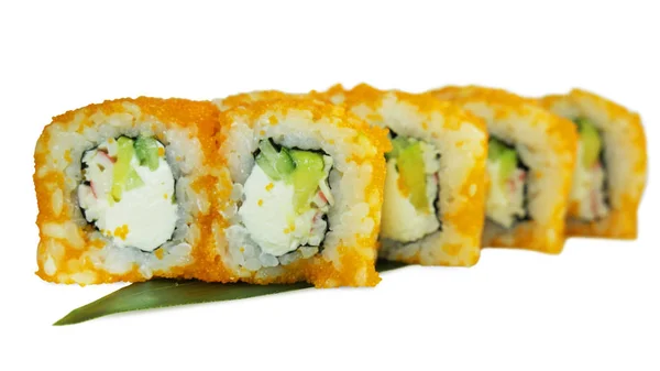 Macro shot di sushi. Ristorante giapponese, sushi, tradizione orientale . — Foto Stock